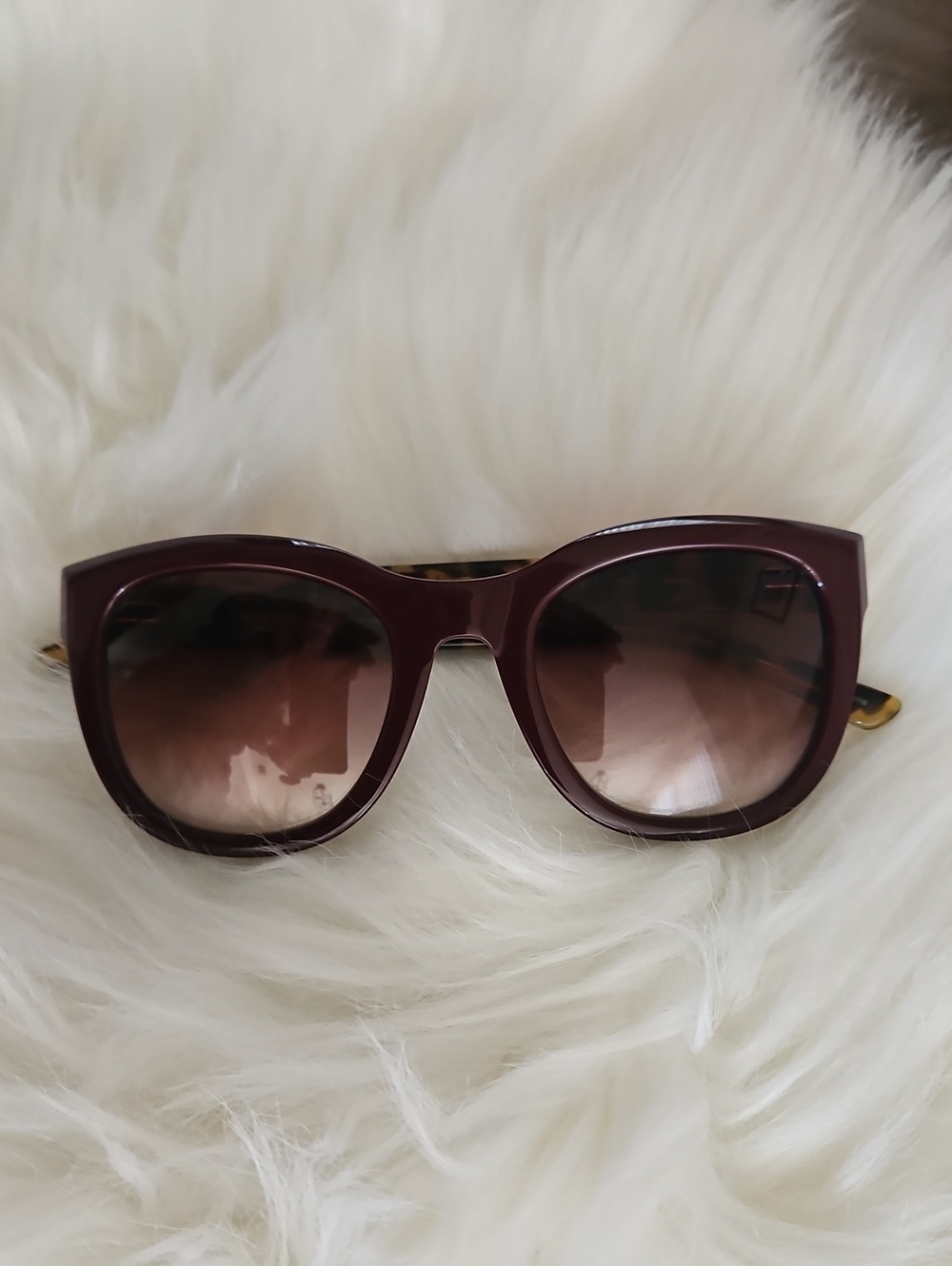 Ted Baker Plum Cat-Eye Sunglasses with Gradient Lenses